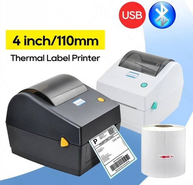 Xprinter XP-480B Inkless Thermal Barcode Label Printer 110mm Large Size