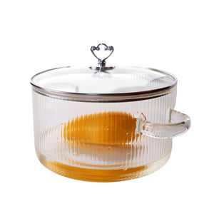 High Temperature Resistance Glass <b>Pot</b> with Cover, Bulk Supply for Promotional Gifts - Product Image 3