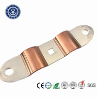 Barre omnibus en cuivre tressée sur mesure en forme de plaque, 300A 240V, nickelée, conducteurs électriques pour usage industriel