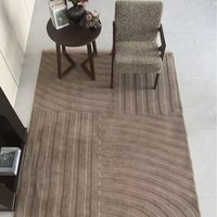 Tapis en velours polyester tissé à la machine, à poils longs, adapté aux animaux domestiques, moderne, de luxe, pour salon, facile à nettoyer, antidérapant, pour sol domestique, 10 mm, jacquard