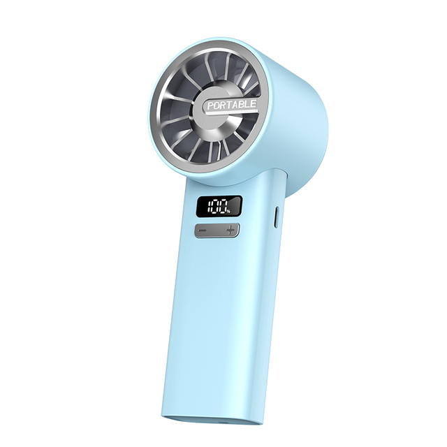 Electric Small Ventilation Blue Camping Fan Light Brushed Cooling Transparent Usb Portable Fans Mini Usb Rechargeable