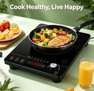Table de cuisson à induction 2200W à double commande tactile et bouton, verre cristal de qualité A, 7 modes de cuisson, pour comptoir de cuisine domestique - Product Image 5