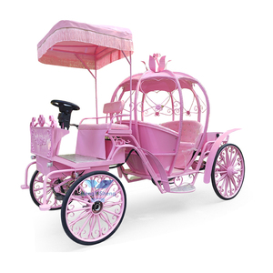 Hot Sale <b>Large</b> Pink Cinderella Electric <b>Pumpkin</b> Wedding Decorative Special Transportation Horse Cart Direct From Manufacturer - Product Image 1
