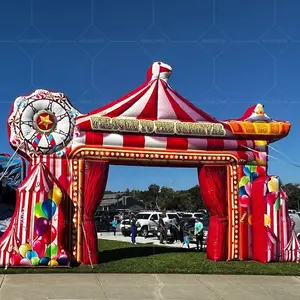 Custom Pink Inflatable Archway Entrance Circus Arch For Event Entryways