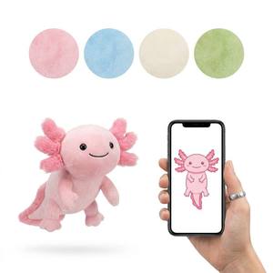 Peluche de Axolotl Rosa Personalizado, Suave y Esponjoso, con Branquias Externas, Sonrisa Suave Curvada, Salamandra Acuática de Dibujos Animados, Juguete Decorativo de Mascota Personalizada - Product Image 1