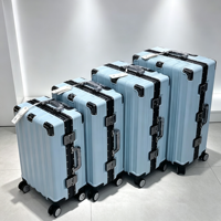 Tas Troli Logo Kustom Perjalanan 4pcs Koper Roda Putar 360 Derajat Set Koper Kustom untuk Luar Ruangan
