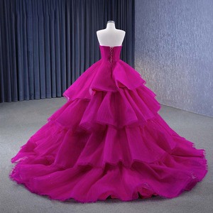 <b>Vintage</b> Layering Pink Diamond Two Wear Party <b>Ball</b> <b>Gown</b> Evening Dresses Jancember Rsm231068 - Product Image 2