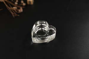 Vente en gros de porte-bougies en verre de Chine, bougeoirs transparents, plateaux carrés, bougies parfumées créatives, Noël - Product Image 2