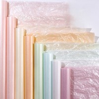 Fabricant de papier de soie d'emballage de fleurs nacrées de haute qualité Vente en gros Couleur unie Corée Design Papier d'emballage cadeau