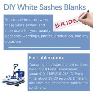 Custom Personalized Satin for Graduation/Wedding or Party Diy Design Wholesale <b>Top</b> Quality Sublimation Blank Sash - Product Image 3