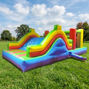 WINSUN <b>Small</b> Inflatable Obstacle Course with Obstacles & Slides PVC Material CE Certified for Ages 5+ - Product Image 1