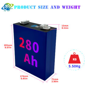 แบตเตอรี่ลิเธียม RWT ความจุสูง สำหรับรถยนต์ไฟฟ้า ใช้หัวต่อแบบ V3 และบัสบาร์ 4 รู สำหรับแบตเตอรี่ Lifepo4 <span class=keywords><strong>3.2</strong></span> โวลต์ 280 แอมป์ชั่วโมง - Product Image 2