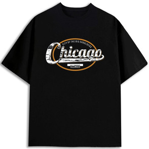 Camiseta Chicago City Of The Big Shoulders Illinois para hombre, cuello redondo, corte regular, 100% algodón, 180 g/m², peso pesado - Product Image 1