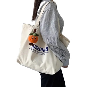 Bolso tote de lona gruesa de algodón con doble asa, estilo occidental, estampado moderno y con estampado en relieve, para raquetas de tenis y compras - Product Image 1
