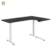 Table de bureau réglable autonome électrique en acier inoxydable de haute qualité Design ergonomique moderne Caractéristiques extensibles convertibles