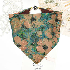 Meilleure Vente Écharpe Décorative Vintage <span class=keywords><strong>en</strong></span> <span class=keywords><strong>Soie</strong></span> de Mûrier, Fermeture Magnétique et Collier Court pour Mode Femme Toutes Saisons - Product Image 2