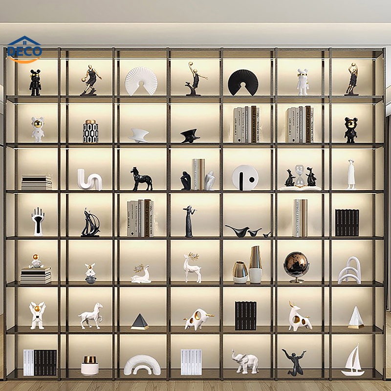 Гостиная Мебель Витрина стеклянный винный шкаф с подсветкой