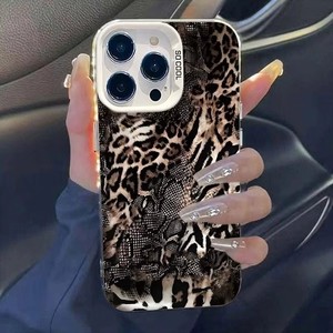 Nouvelle <span class=keywords><strong>Coque</strong></span> de Téléphone Luxe 2025 Noire Marron Motif Serpent Léopard pour <span class=keywords><strong>iPhone</strong></span> 17 16 15 14 <span class=keywords><strong>Pro</strong></span> <span class=keywords><strong>Max</strong></span> avec Grande Ouverture de Protection d'<span class=keywords><strong>Objectif</strong></span> - Product Image 4