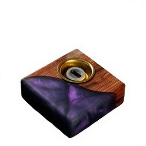 Brûleur d'encens en bois de santal de designer exclusif, support artistique, décoration d'intérieur, ambiance spa, vente en gros premium, cadeau, usage religieux - Product Image 1