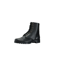 Bottes tactiques en cuir pleine fleur populaires sur le marché africain, 6 pouces, semelle en caoutchouc vulcanisé, bottes tactiques noires à vendre