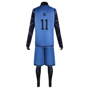 Camiseta Azul de la Prisión # Disfraz de Cosplay de Jie Shiyi para Hombre, Kit de Juego de Rol de Anime, Poliéster, Primavera 2023 - Product Image 3