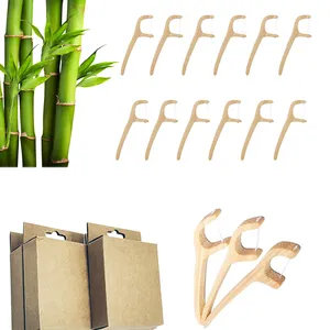 Tusuk Gigi Floss Dapat Terurai, Tanaman Flosser Berbasis Tanaman Bambu Bambu Kuat Pati Jagung Tusuk Floss Gigi