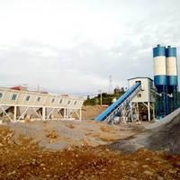 Centrale à béton entièrement automatique PLC HZS90 avec mélangeur à double arbre JS1500 et équipement électrique Schneider