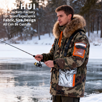 Léger compressible matelassé doudoune temps froid Camouflage chasse pêche coupe-vent chaud hiver Parka manteau