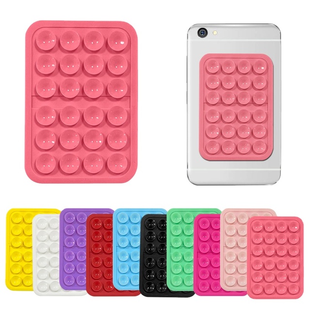 Customizable Wholesale Bulk Non-slip Silicone Suction Phone Case Adhesive Phone Grip Pad Holder Mount for Selfies and Videos