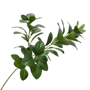 High quality artificial leaf green color real touch indoor outdoor garden home decor Artificial Plant leaves high quality