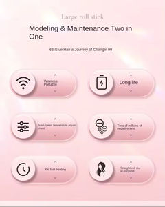 Peigne chauffant 2-en-1 rechargeable, brosse lissante électrique sans fil, mini brosse lissante portable - Product Image 4