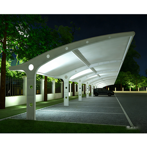 Abri de stationnement commercial résistant aux UV, structure à membrane cantilever, abri pour voitures, abri de stationnement - Product Image 4