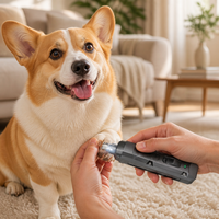 Lime à ongles électrique pour animaux de compagnie, faible bruit, coupe-ongles pour chien à 2 vitesses avec double éclairage LED