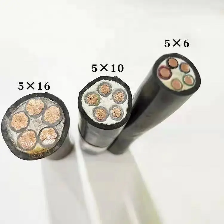 低電圧電気kabel YJV 0.6 1KV 5X10 mm2 sq mm XLPE絶縁およびPVCジャケット電源ケーブルCu導体XLPE銅ケーブル