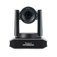 Cámara de Conferencia Tenveo X60 NDI 4K con Seguimiento por IA, Zoom 30X y Pantalla LCD de 7 Pulgadas con 4 Divisiones, Controlador de Joystick 4D, Sistema de Videoconferencia
