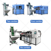 HNOC 12000bph Machine rotative automatique à 2 cavités pour canettes d'animaux domestiques Mini machine de fabrication de bouteilles en plastique de 3l