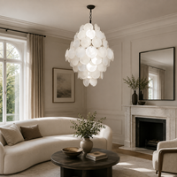 Lustre vintage italien en verre blanc de Murano, luminaires suspendus, E12, hauteur réglable pour plafonds hauts, luminaires de salon