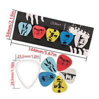 Lot de 5 plectres de guitare basse en celluloïd, imperméables, durables, avec impression soyeuse, couleur personnalisée, conception OEM, fabrication d'usine