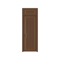 Vente directe d'usine, portes en plastique bois WPC imperméables au design moderne pour appartement, chambre, villa