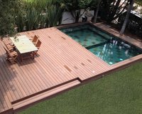 Vente en gros personnalisé ensemble de terrasse en composite wpc en relief 3d creux pour plancher extérieur carreaux de terrasse européenne