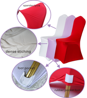 Housse de chaise extensible en polyester haute qualité, résistante aux plis, anti-boulochage, non toxique, pour mariage, banquet, restaurant, fête à domicile
