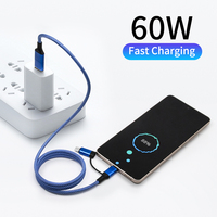 Câble de charge magnétique USB 4-en-1 PD 60W multi-USB Type C à charge rapide, produit phare 2026 pour la vente en gros