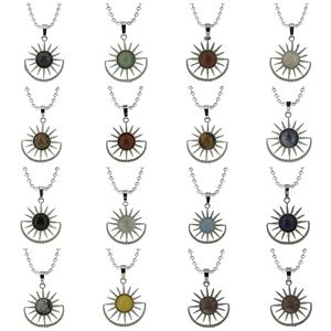 Buena calidad, venta al por mayor, cadenas <span class=keywords><strong>de</strong></span> <span class=keywords><strong>serpiente</strong></span> <span class=keywords><strong>de</strong></span> moda, amatista en forma <span class=keywords><strong>de</strong></span> sol, Ojo <span class=keywords><strong>de</strong></span> Tigre, Colgante <span class=keywords><strong>de</strong></span> Piedra Natural, collar, joyería - Product Image 1