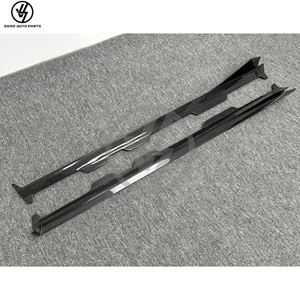 Jupes latérales décoratives style PT en fibre de carbone effet mouillé pour Mercedes Benz AMG GT GTC GTS 2014-2018, Kits carrosserie carbone, Pièces automobiles - Product Image 3
