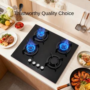 Fornello a <span class=keywords><strong>Gas</strong></span> a 4 Fuochi con Cottura Sincronizzata, Risparmio Energetico, Accensione Piezoelettrica in Ceramica, da Tavolo o Incasso, Doppio Uso - Product Image 2