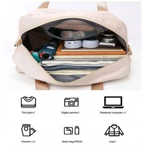 Wholesale Custom Fashion Logo <b>Women</b> Sport Travel <b>Bags</b> Waterproof Portable Gym <b>Bag</b> with Expandable Large Duffel <b>Bag</b> - Product Image 3