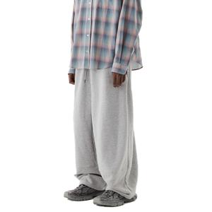 Pantalon de jogging décontracté unisexe confortable et ample avec cordon de serrage, gris, style baggy pour homme – Vente en gros - Product Image 5