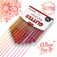 Stylo Gel Jumbo 12 Couleurs Grande Capacité 0,8 mm pour Carnet, Étudiant, Art, Bricolage, Gribouillage, Dessin, Marqueurs, Bureau, Papeterie Artistique Kawaii