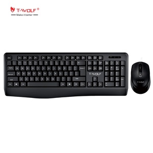Combo de Teclado y Ratón Inalámbrico T-WOLF TF100, Ergonómico, 2.4Ghz, Óptico, Inalámbrico, Kit Inalámbrico 2.4G para Computadora - Product Image 1