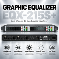 Égaliseur graphique double canal 15 bandes, processeur audio EQ avec XLR TRS pour sonorisation en direct et système de haut-parleurs PA